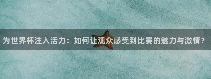 世界杯预选赛欧洲区赛程:为世界杯注入活力:如何让观众感受到比赛的魅力与激情?